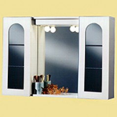 DULAP DIN LEMN ALB 2 USI CU OGLINDA